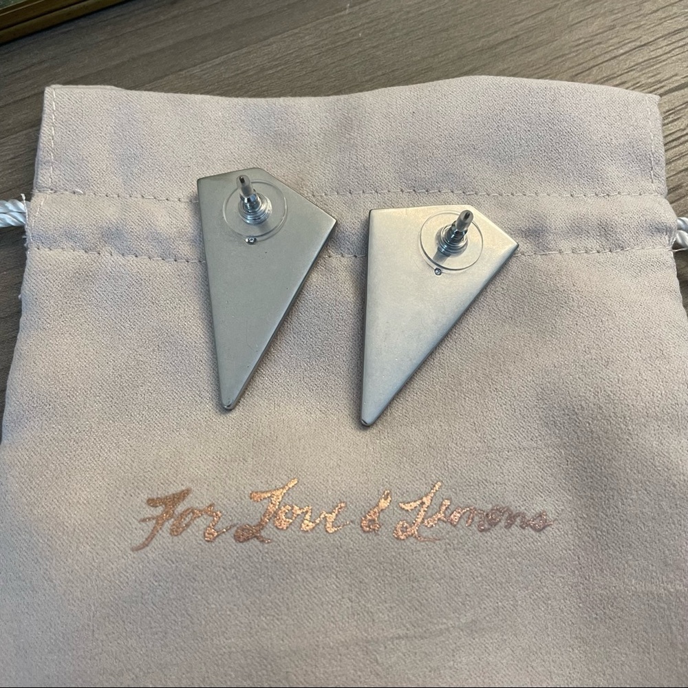For Love and Lemons - Robin Crystal Earrings, Pink - Picture 3 of 4